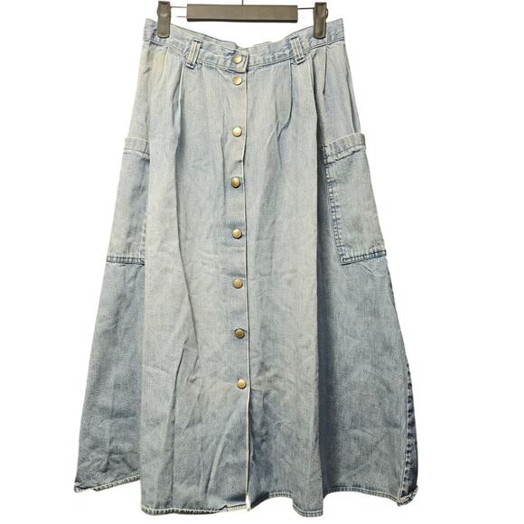 Vintage Vivaldi snap front cargo midi skirt - Picture 1 of 6